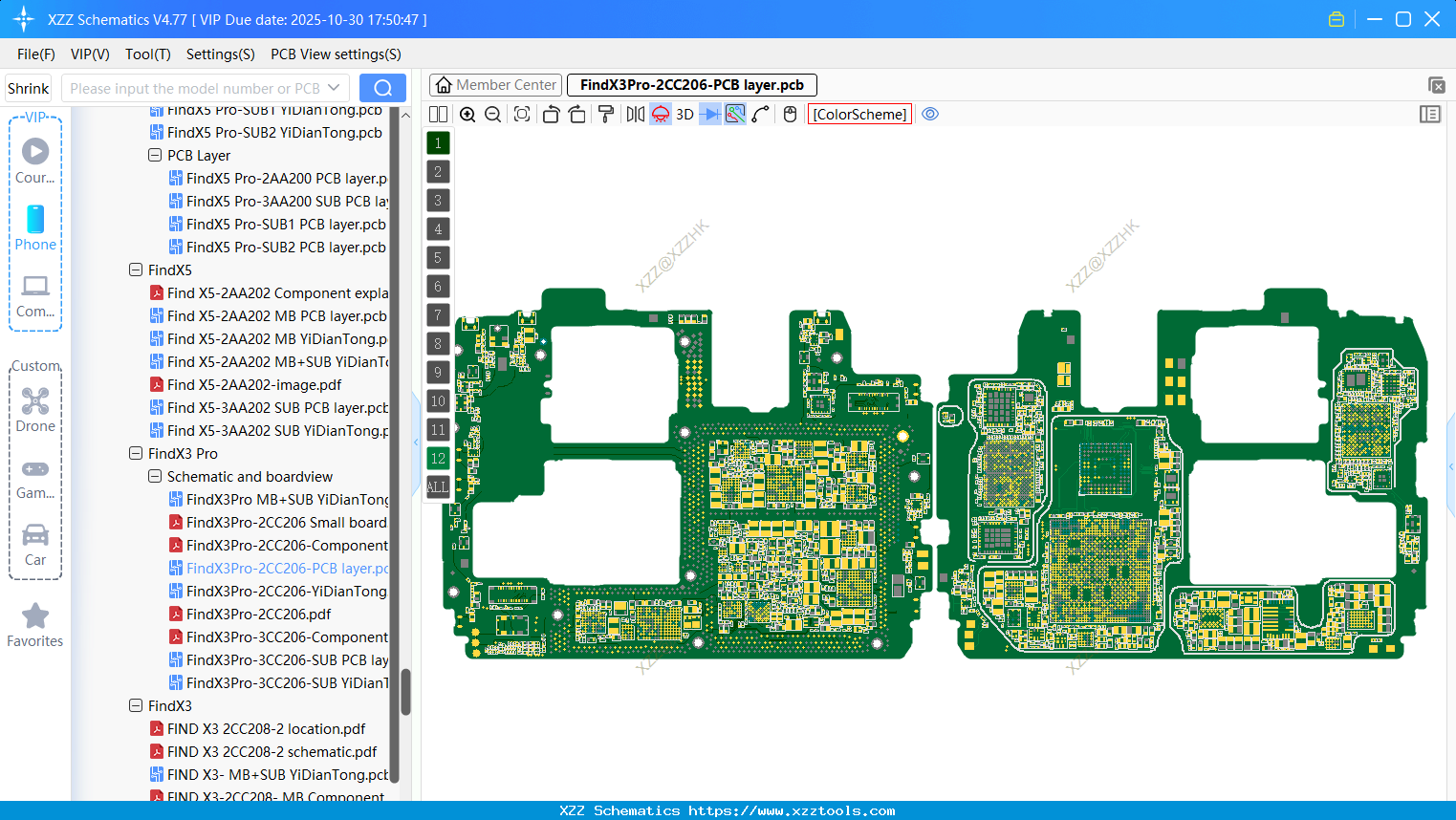 OPPO FindX3Pro-2CC206-PCB Layer